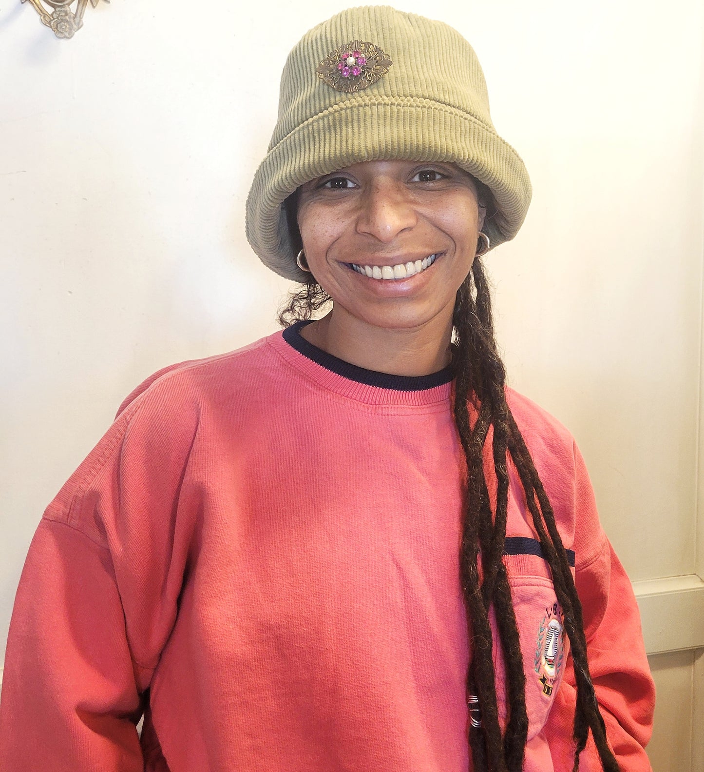 Bucket Hat, Blue, Green, Grey Corduroy Hat, Unisex Hat, Vintage Inspired Hat, Fall Accessories, The Emy Hat