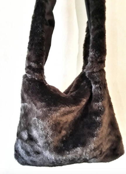 Faux Fur Bags, Brown Fur Bag, Vegan Fur Bag, Brown Fur Crossbody Bag