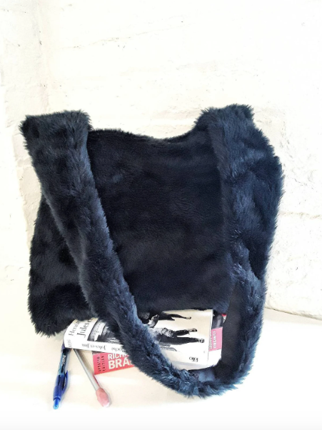 READY TO SHIP, Fur Bags for Women, Black Fur Bag, Faux Fur Crossbody Bag in Black, Vegan Fur Bag, Fur Shoulder Bag, Faux Fur Bag