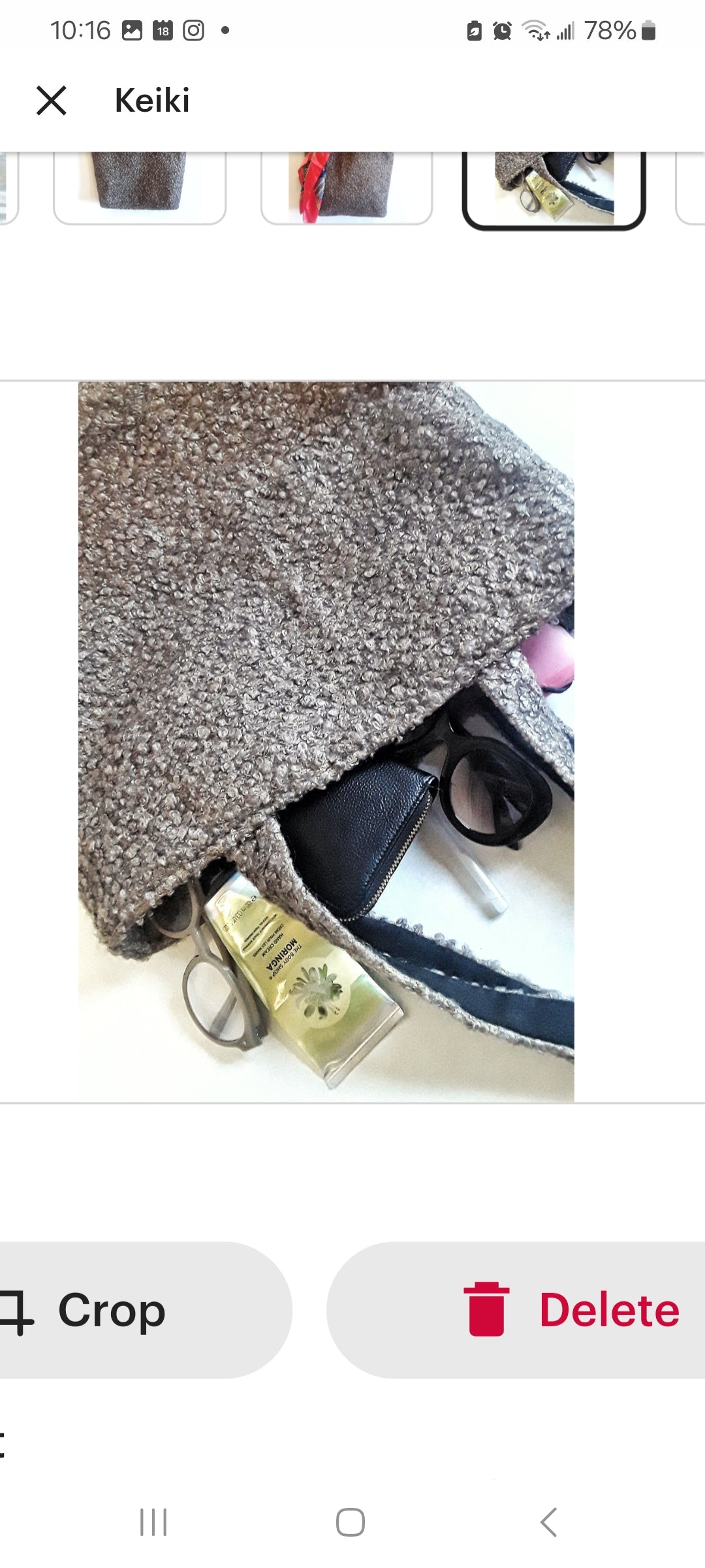 Faux Fur Bags, Boucle Wool Bag, Tote Bag, Wool Shoulder Bag