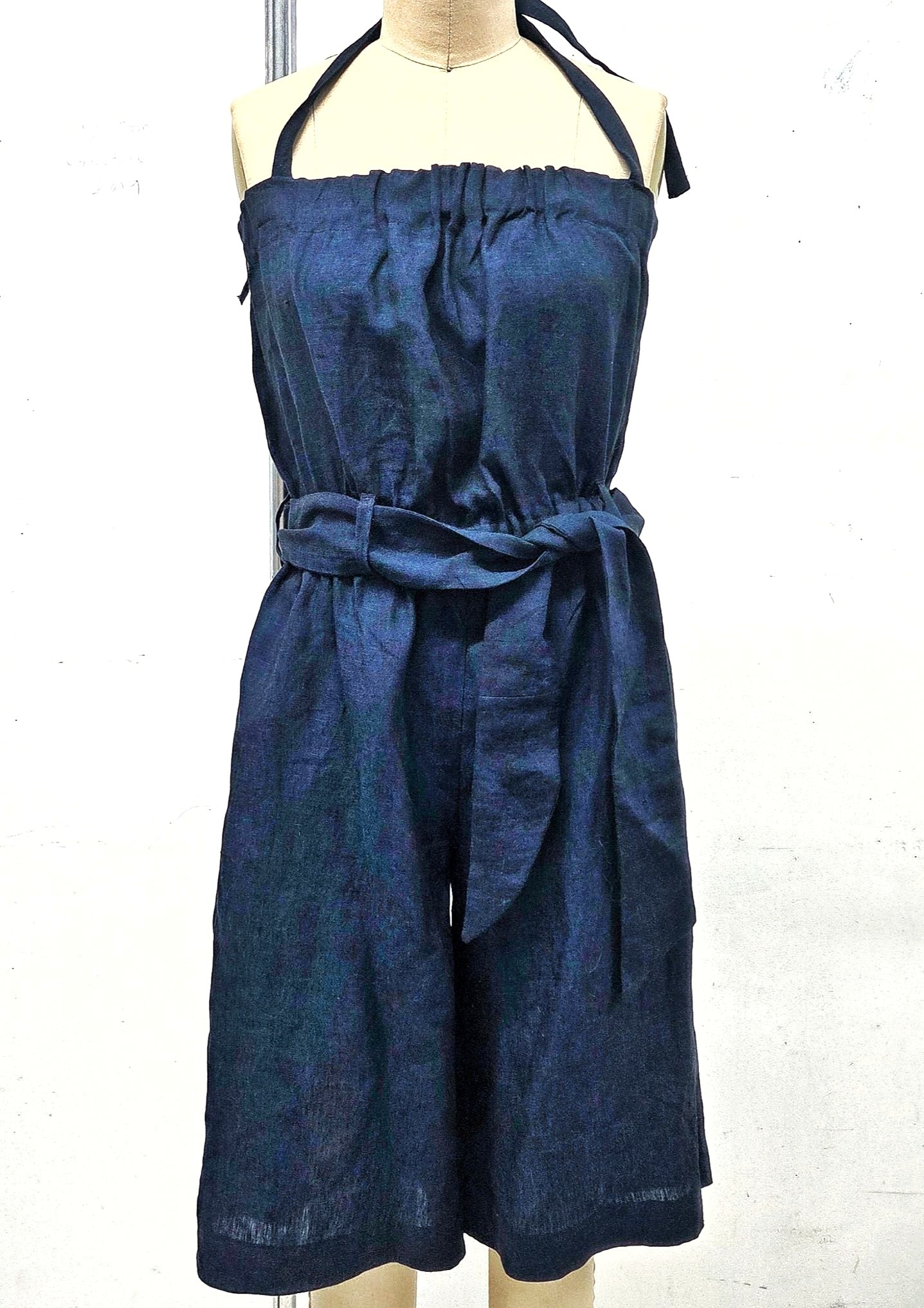 Womens Romper, Black Romper, Linen Romper, Made to Order
