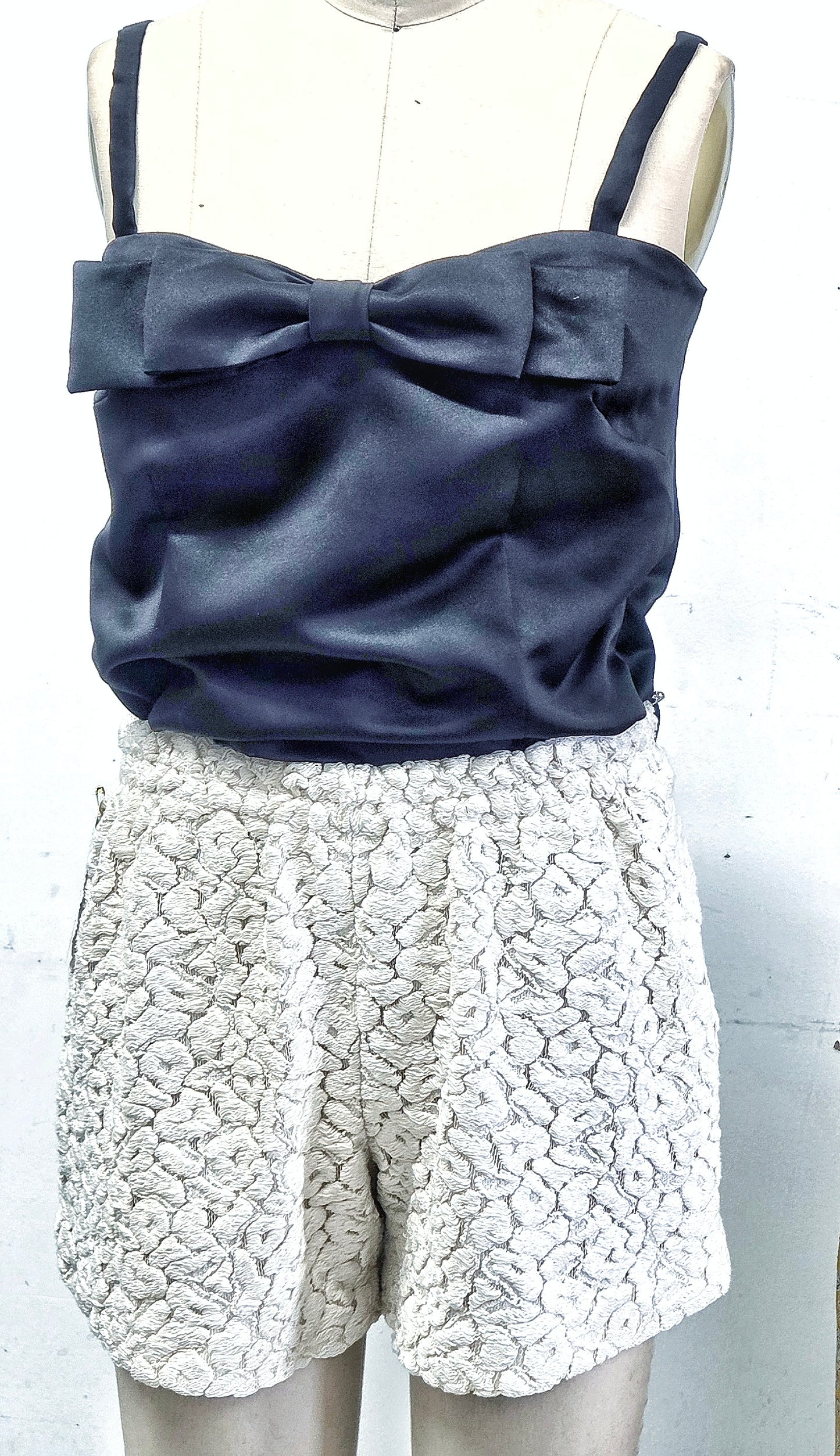 Womens Chic Floral Top, Vintage Inspired Elegant Top with a Bow