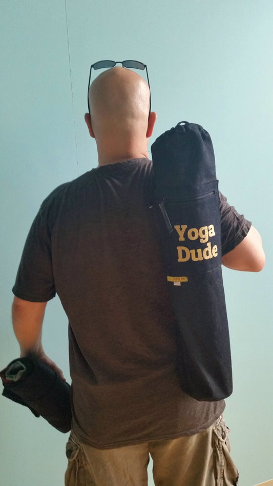 Yoga Dude Bag, Mens Yoga Mat Bag, Boyfriend Gift, Husband Gift, Guys Yoga Mat Bag, Yoga Mat Carrier