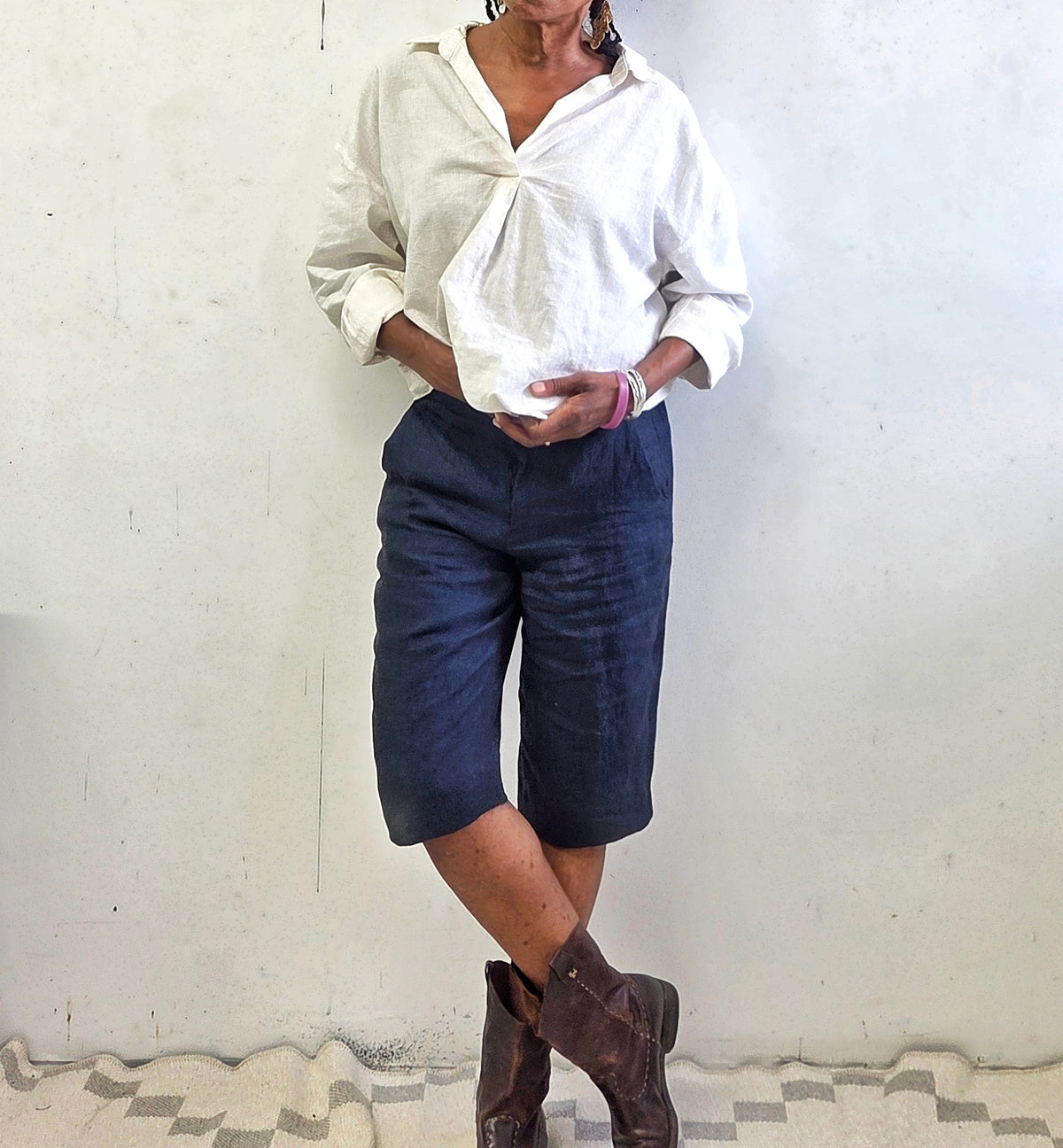 Womens Knee-Length Tailored Shorts
