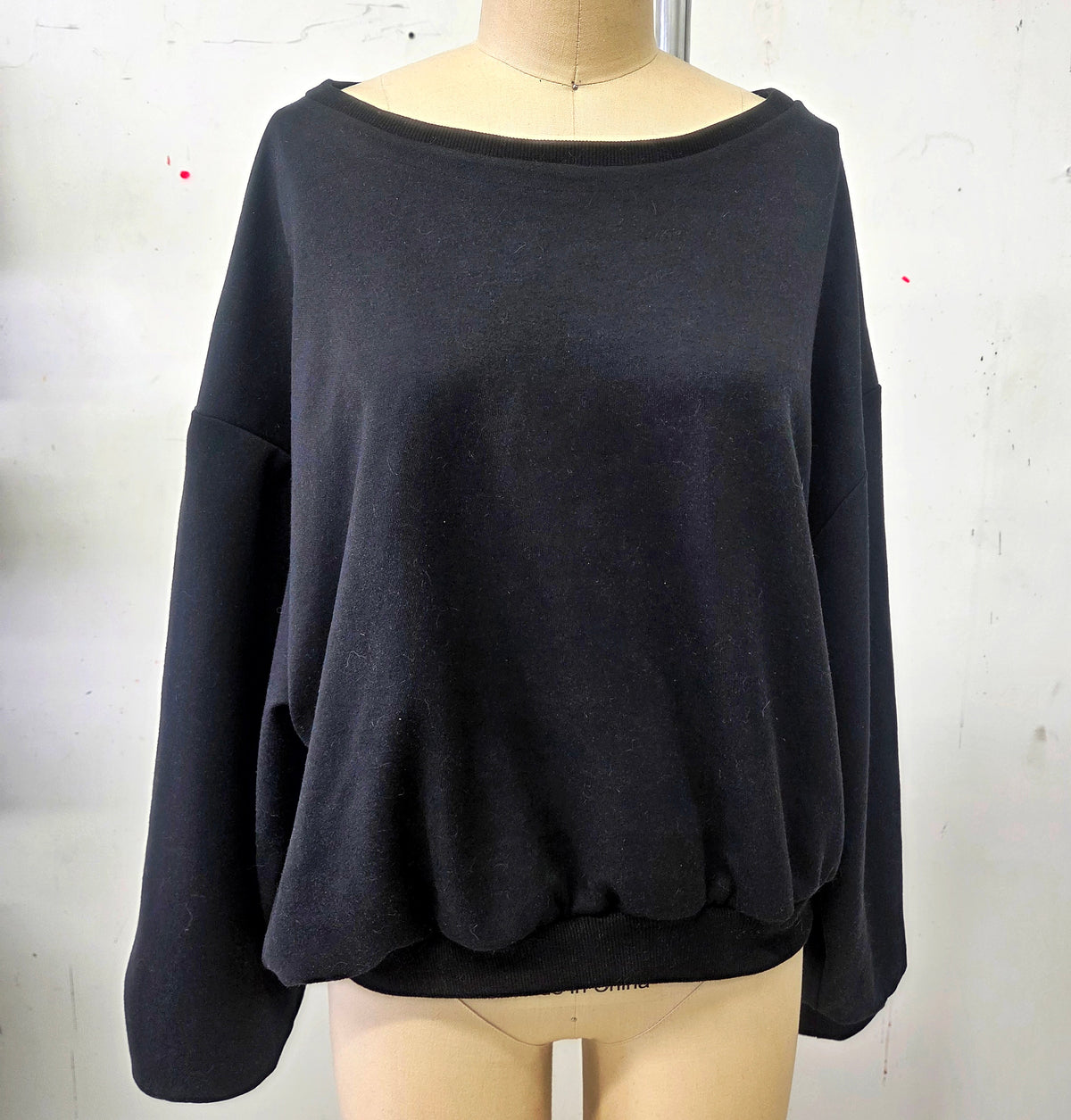 Womens Boatneck Top in Ponte di Roma Fabric