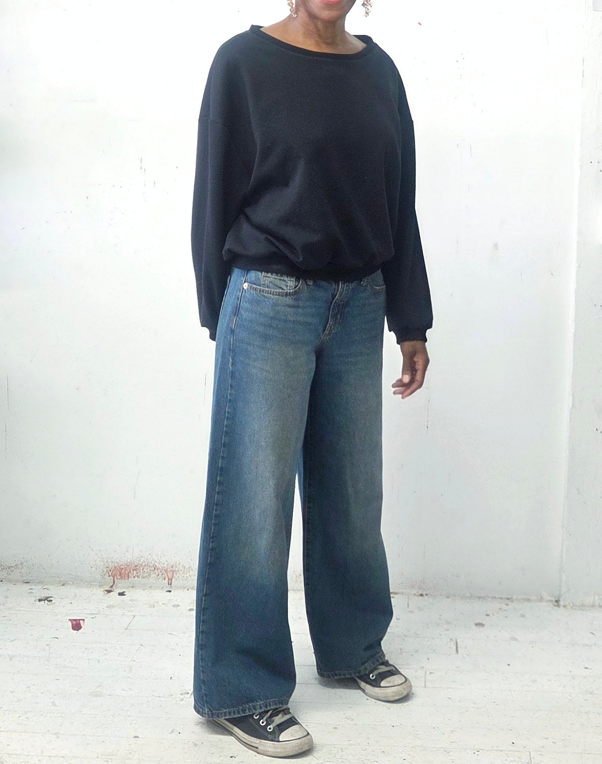 Womens Boatneck Top in Ponte di Roma Fabric