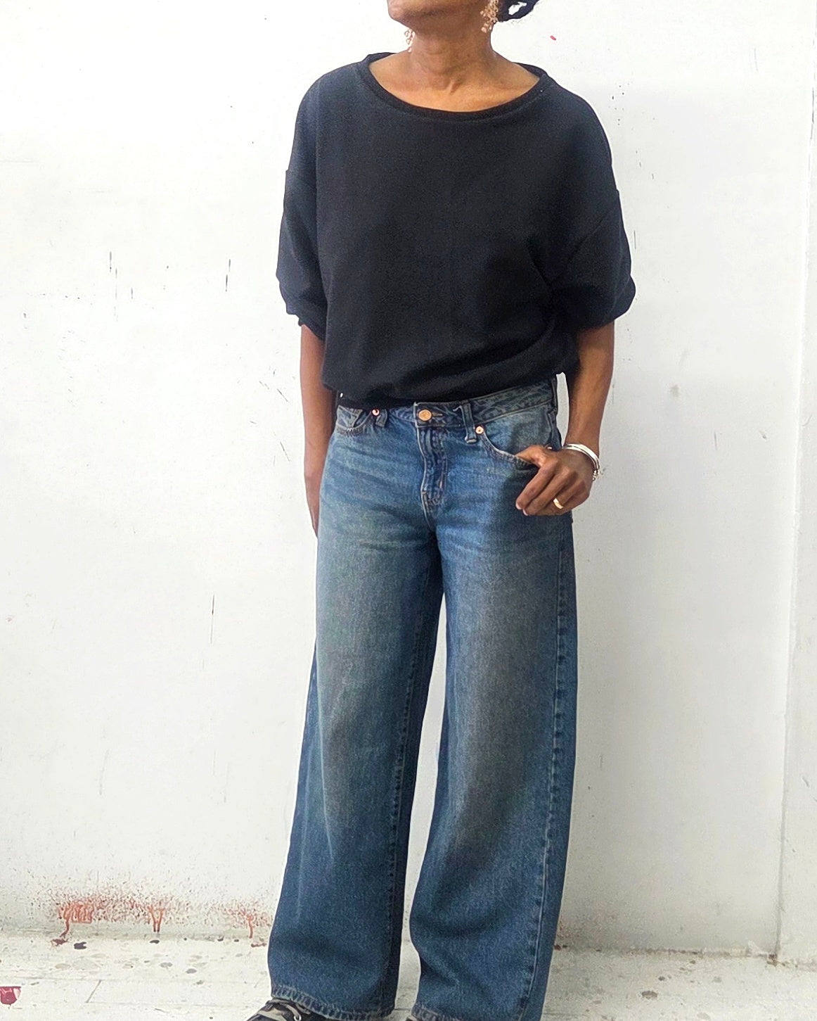 Womens Boatneck Top in Ponte di Roma Fabric