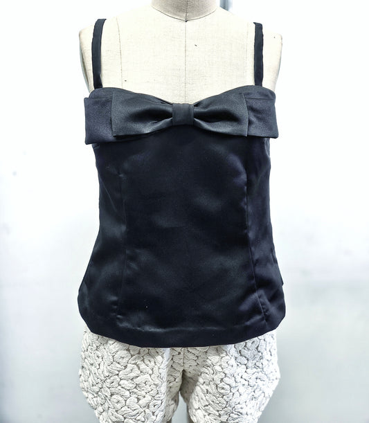 Womens Chic Floral Top, Vintage Inspired Elegant Top with a Bow