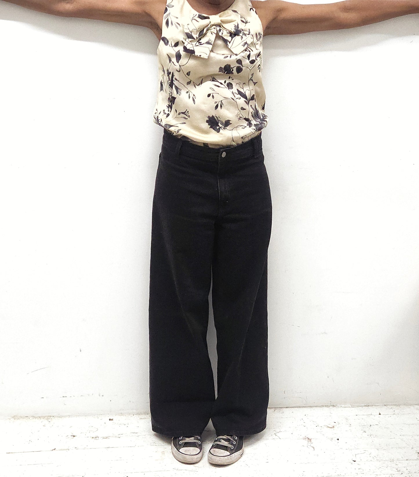 Womens Chic Floral Top, Vintage Inspired Elegant Top with a Bow